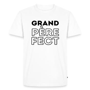 Grand père perfection - T-shirt Premium bio Homme - blanc - Devant - Nico (187cm)