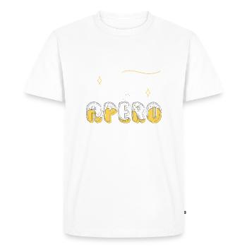 Aujourd'hui c'est apéro ! humour soirée - T-shirt Premium bio Homme - blanc - Devant - Nico (187cm)