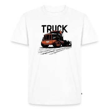 TRUCK - Men's Premium Organic T-Shirt - white - Front - Nico (187cm)