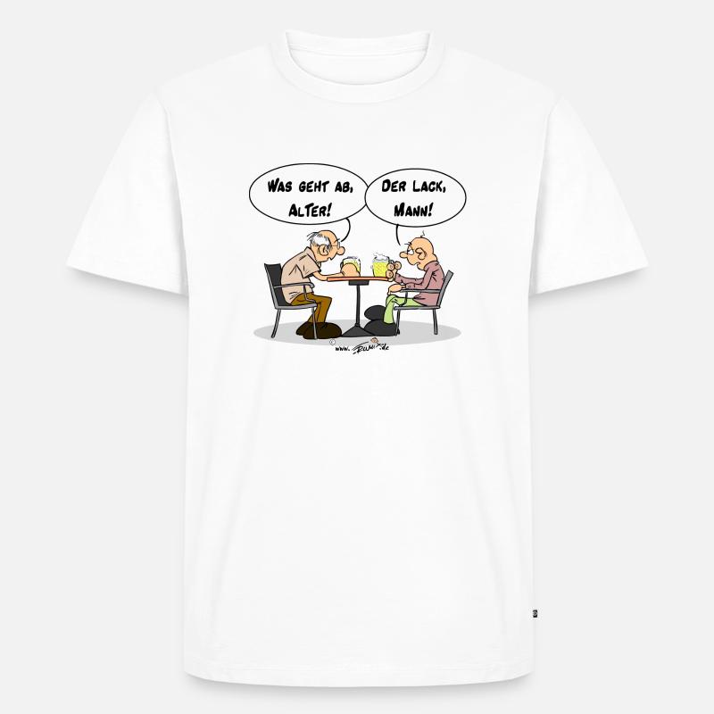 Was geht ab - Männer Premium Bio T-Shirt - Weiß
