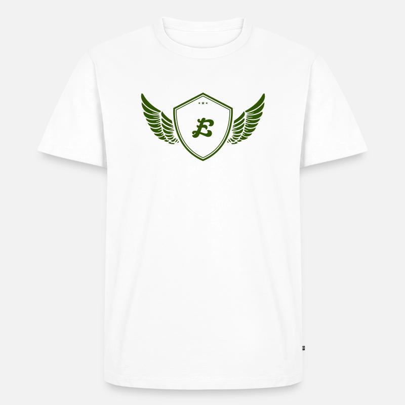 wappen e - Männer Premium Bio T-Shirt - Weiß