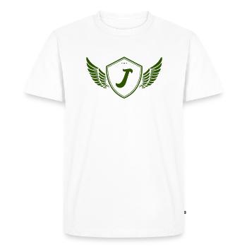 Armoiries J - T-shirt Premium bio Homme - blanc - Devant - Nico (187cm)