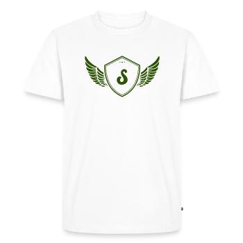 Armoiries S - T-shirt Premium bio Homme - blanc - Devant - Nico (187cm)