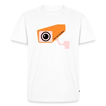 1984 - They are watching - Men's Premium Organic T-Shirt - white - Front - Nico (187cm)