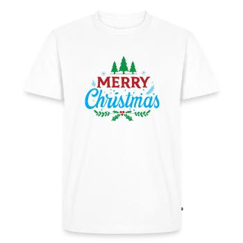 Joyeux Noël - T-shirt Premium bio Homme - blanc - Devant - Nico (187cm)