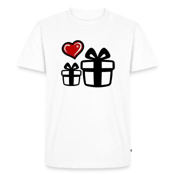 Cadeaux - T-shirt Premium bio Homme - blanc - Devant - Nico (187cm)