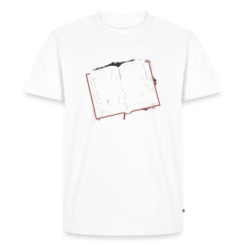 Constitution et humour – pour les vrais assoiffés de connaissances - T-shirt Premium bio Homme - blanc - Devant - Nico (187cm)