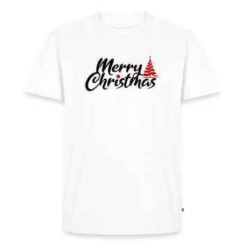 Police Joyeux Noël - T-shirt Premium bio Homme - blanc - Devant - Nico (187cm)