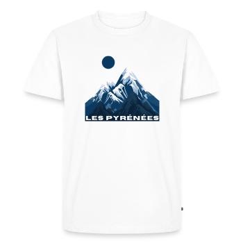 Les Pyrénées - idée cadeau - T-shirt Premium bio Homme - blanc - Devant - Nico (187cm)