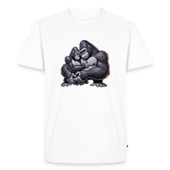 Couple de gorilles 6 - T-shirt Premium bio Homme - blanc - Devant - Nico (187cm)