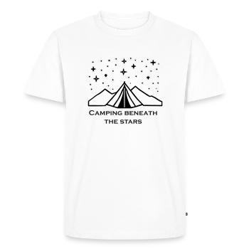 Tent among stars -Camping Beneath The Stars Design - Men's Premium Organic T-Shirt - white - Front - Nico (187cm)