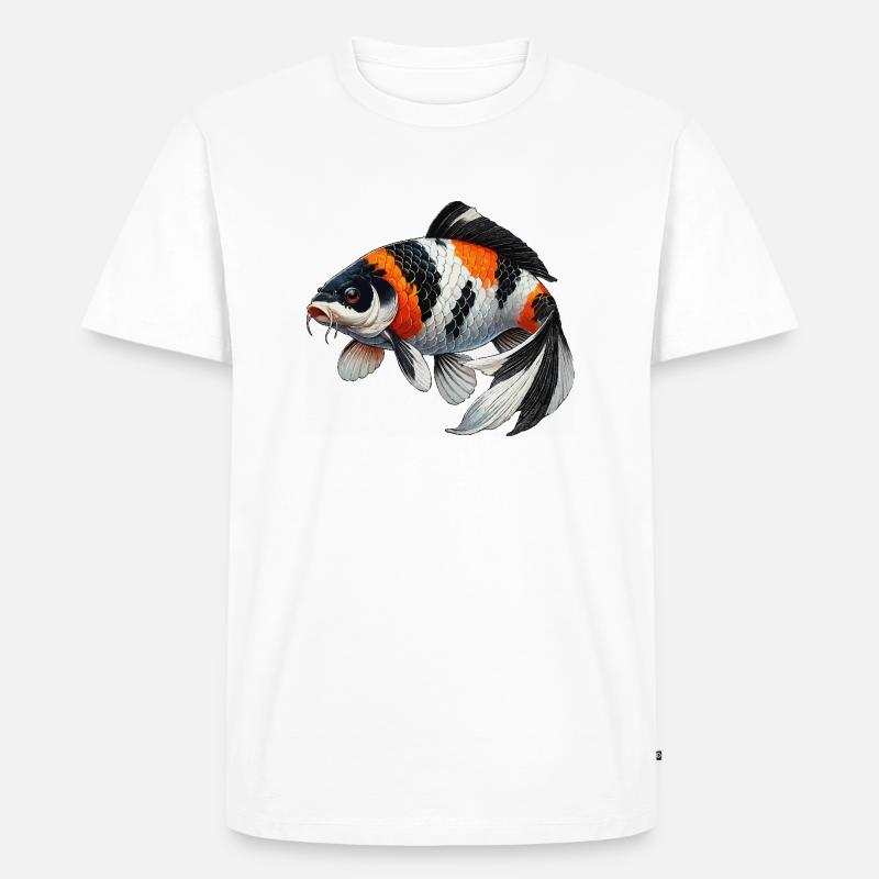 Koi Karpfen oder Wi sw - Männer Premium Bio T-Shirt - Weiß