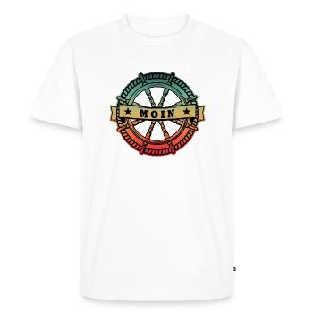 Nordstyle Moin Ankerdesign N° 1 Ville - T-shirt Premium bio Homme - blanc - Devant - Nico (187cm)