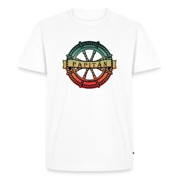Nordstyle Papitän Ankerdesign N° 1 Ville - T-shirt Premium bio Homme - blanc - Devant - Nico (187cm)