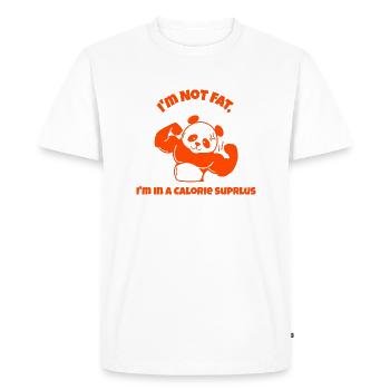 I'm Not Fat, I'm In a Calorie Surplus - Men's Premium Organic T-Shirt - white - Front - Nico (187cm)