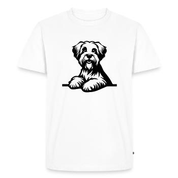 Dandie Dinmont Terrier - T-shirt Premium bio Homme - blanc - Devant - Nico (187cm)