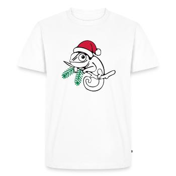 Lui Christmas Tricolor - Men's Premium Organic T-Shirt - white - Front - Nico (187cm)