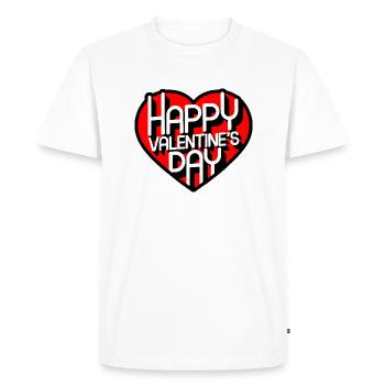 Happy Valentine's Day 2025 - Men's Premium Organic T-Shirt - white - Front - Nico (187cm)