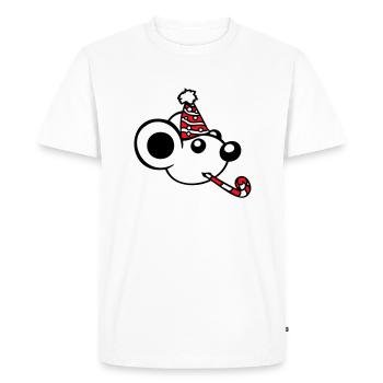 Mouse Birthday Party Birthday Party Party Hat - Men's Premium Organic T-Shirt - white - Front - Nico (187cm)