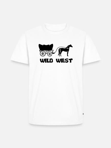 Western Carriage Wild West - Men's Premium Organic T-Shirt - white
