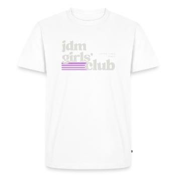 JDM Girls' Club (Tuner à la dérive) - T-shirt Premium bio Homme - blanc - Devant - Nico (187cm)