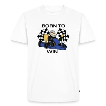 Born to Win - Men's Premium Organic T-Shirt - white - Front - Nico (187cm)