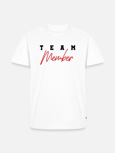 Team Member - Men's Premium Organic T-Shirt - white