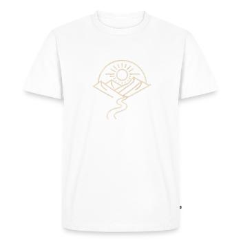 Montagne – La nature en équilibre - T-shirt Premium bio Homme - blanc - Devant - Nico (187cm)
