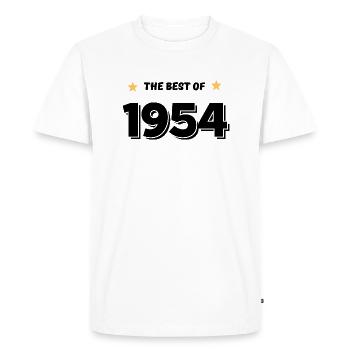 Best of 1954 - Men's Premium Organic T-Shirt - white - Front - Nico (187cm)
