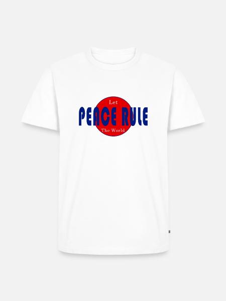 Må freden herske over verden - Herre Premium økologisk T-shirt - hvid