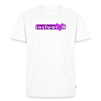 Inclusion - Men's Premium Organic T-Shirt - white - Front - Nico (187cm)