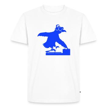 Raven DJ Club Musique Écoute Lunettes de soleil Casque - T-shirt Premium bio Homme - blanc - Devant - Nico (187cm)