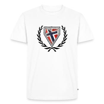 Armoiries de la Norvège - T-shirt Premium bio Homme - blanc - Devant - Nico (187cm)