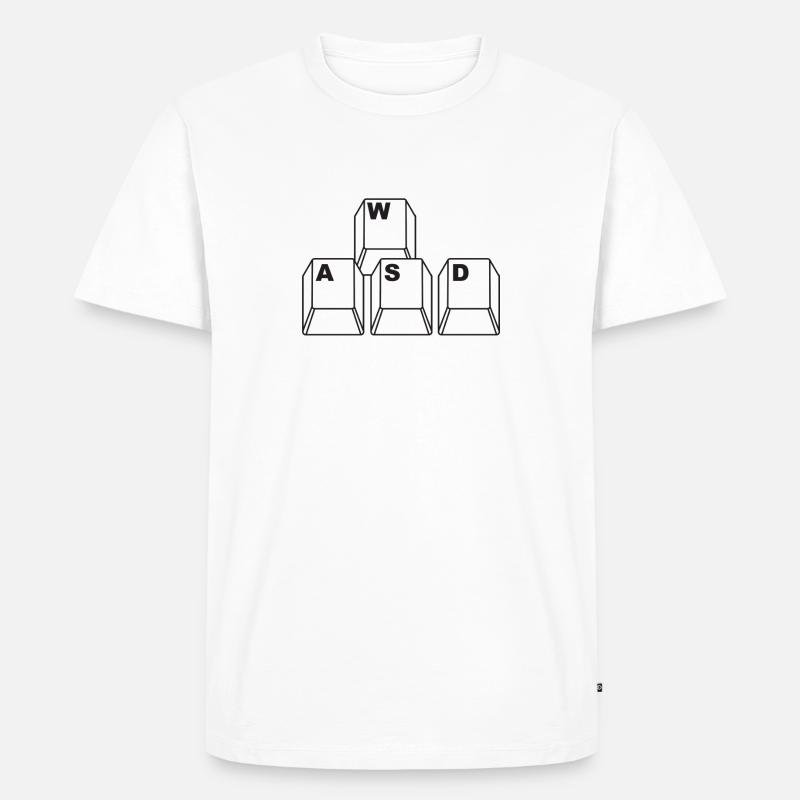 WASD - Männer Premium Bio T-Shirt - Weiß