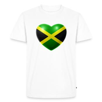 Coeur (Jamaïque / Jamaïque) - T-shirt Premium bio Homme - blanc - Devant - Nico (187cm)