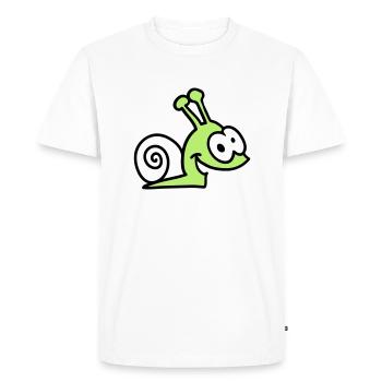 escargot drôle - T-shirt Premium bio Homme - blanc - Devant - Nico (187cm)