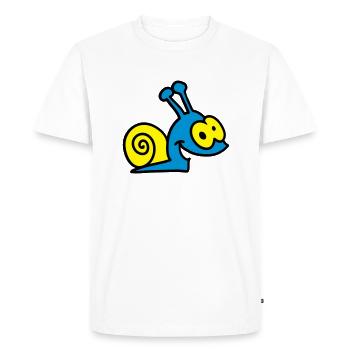 escargot drôle - 3 - T-shirt Premium bio Homme - blanc - Devant - Nico (187cm)