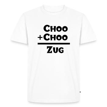Choo + Choo = Zug - T-shirt Premium bio Homme - blanc - Devant - Nico (187cm)
