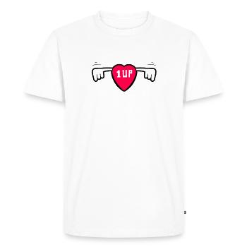1up - T-shirt Premium bio Homme - blanc - Devant - Nico (187cm)