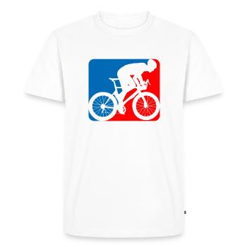 logo de vélo de route - T-shirt Premium bio Homme - blanc - Devant - Nico (187cm)