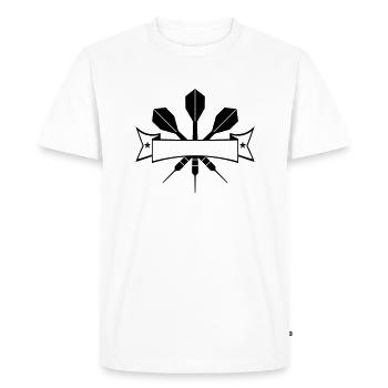 jouer aux fléchettes club club lancer dart flèche sport - T-shirt Premium bio Homme - blanc - Devant - Nico (187cm)