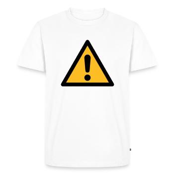 Symbole de danger - Danger général (2 couleurs) - T-shirt Premium bio Homme - blanc - Devant - Nico (187cm)