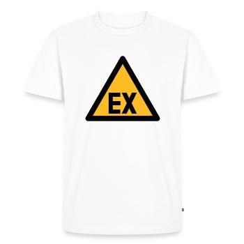 Symbole de danger - danger d'explosion (2 - T-shirt Premium bio Homme - blanc - Devant - Nico (187cm)
