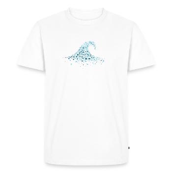 Wave Ocean Design - Men's Premium Organic T-Shirt - white - Front - Nico (187cm)