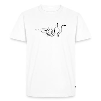 pc wires processor cpu wire cabling compu - Men's Premium Organic T-Shirt - white - Front - Nico (187cm)