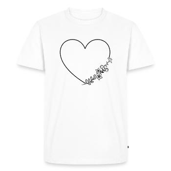 heartflowers_1 - Men's Premium Organic T-Shirt - white - Front - Nico (187cm)