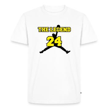 The Legend 24 - Men's Premium Organic T-Shirt - white - Front - Nico (187cm)