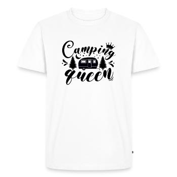 La reine du camping - T-shirt Premium bio Homme - blanc - Devant - Nico (187cm)