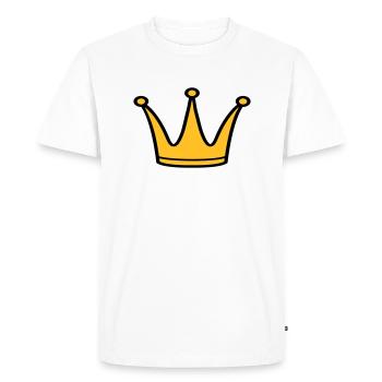 Couronne - T-shirt Premium bio Homme - blanc - Devant - Nico (187cm)