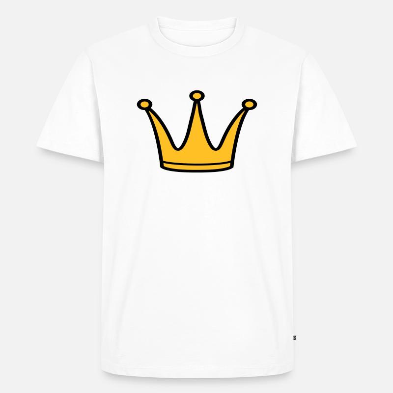 Krone - Männer Premium Bio T-Shirt - Weiß